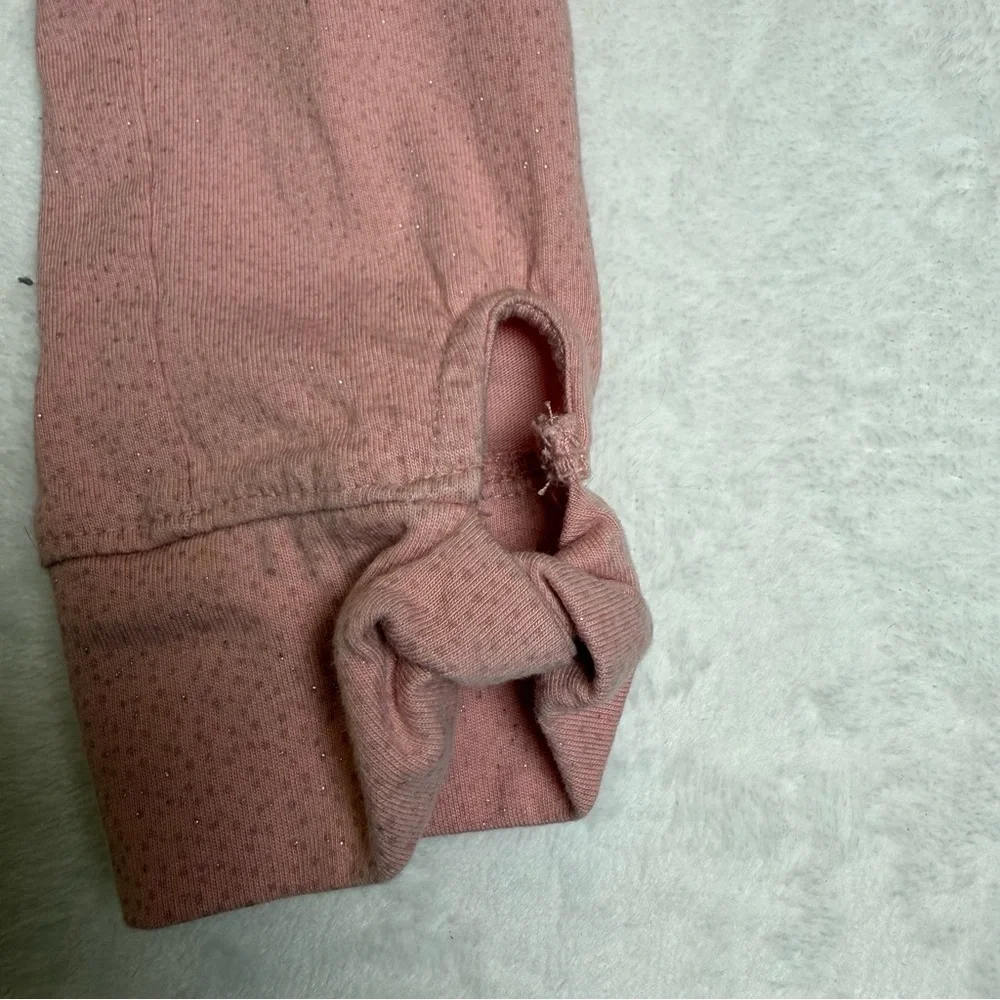Carter's Dusty Pink V-Neck Top with Glitter